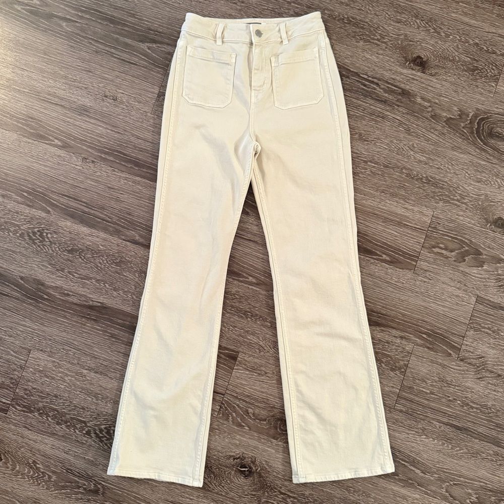 Mint Velvet Neutral Wash Relaxed Bootcut Patch Pocket